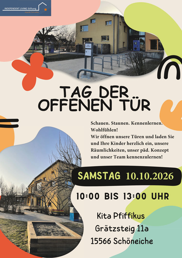 Kita Pfiffikus Tag der offenen T&uuml;r Flyer